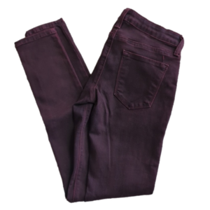 Just Black Red Maroon and Black Mid Rise Skinny Jeans Size 25 Waist 25 Inches